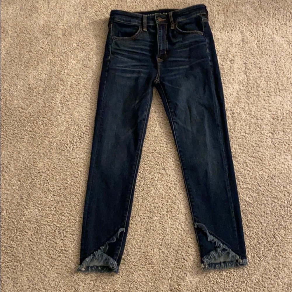 Asymmetrical Hem Jeans